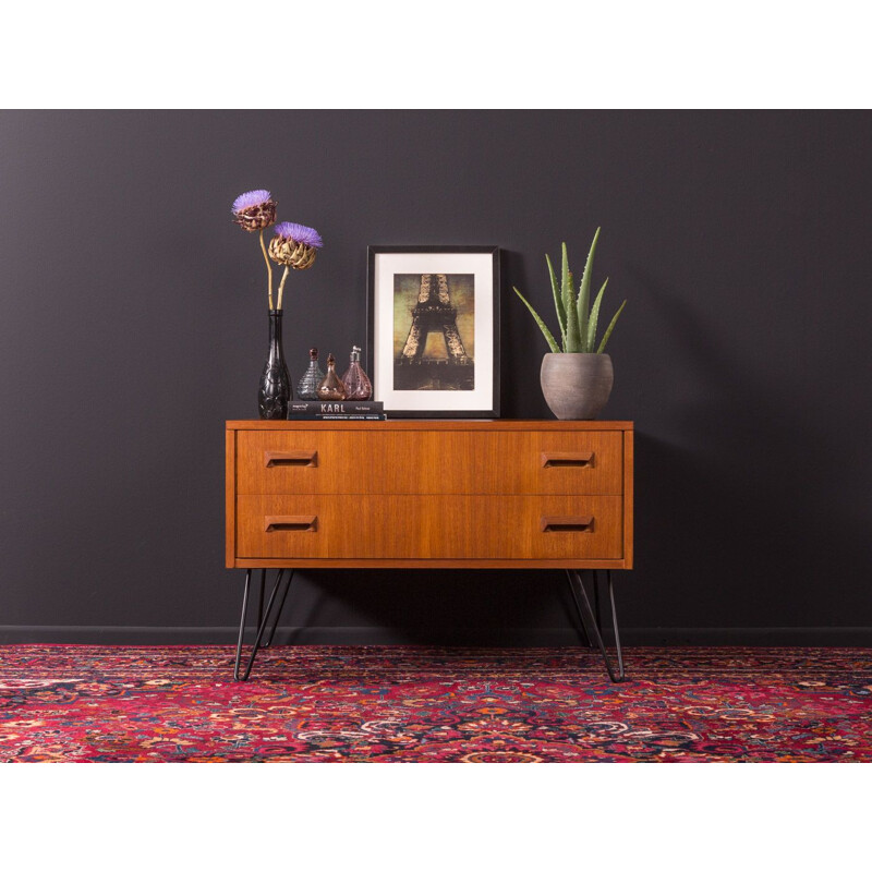 Vintage chest of drawers in teak by DeWe Germany 1960s