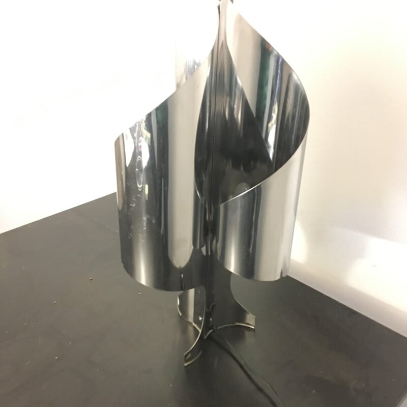 Vintage lamp in stainless steel 1970s