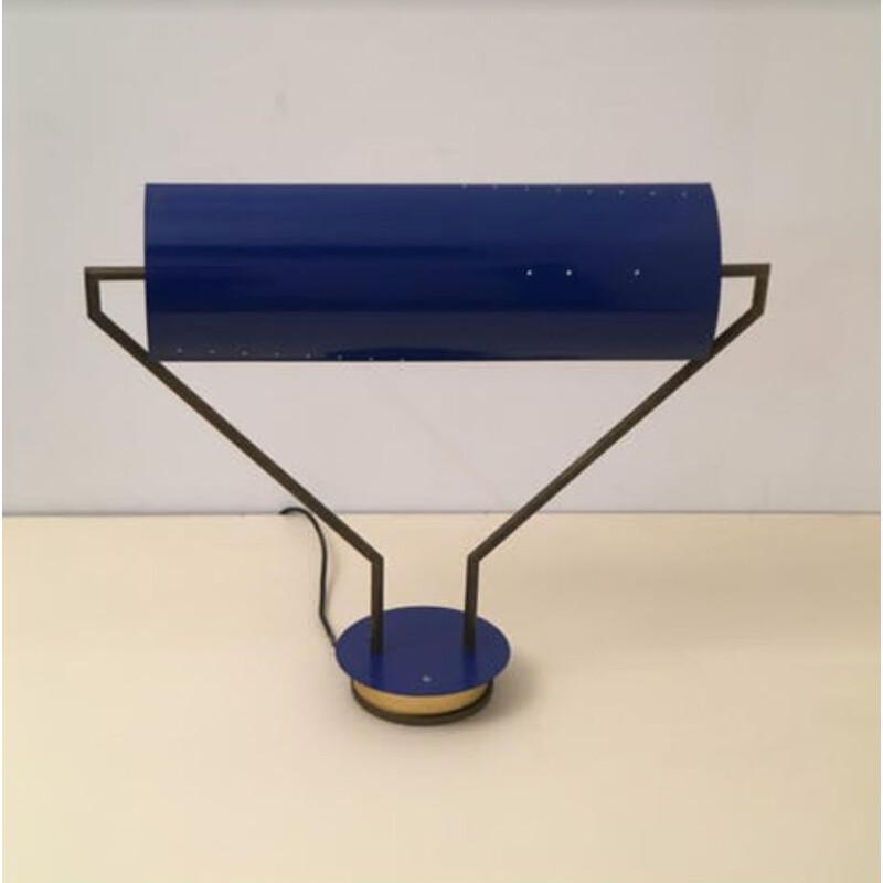 Lampe vintage bleue allemande années 60-70s