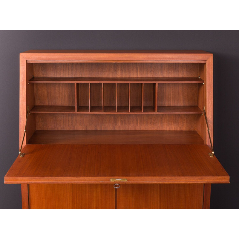 Vintage secretary desk in teak by Musterring Germany 1950s