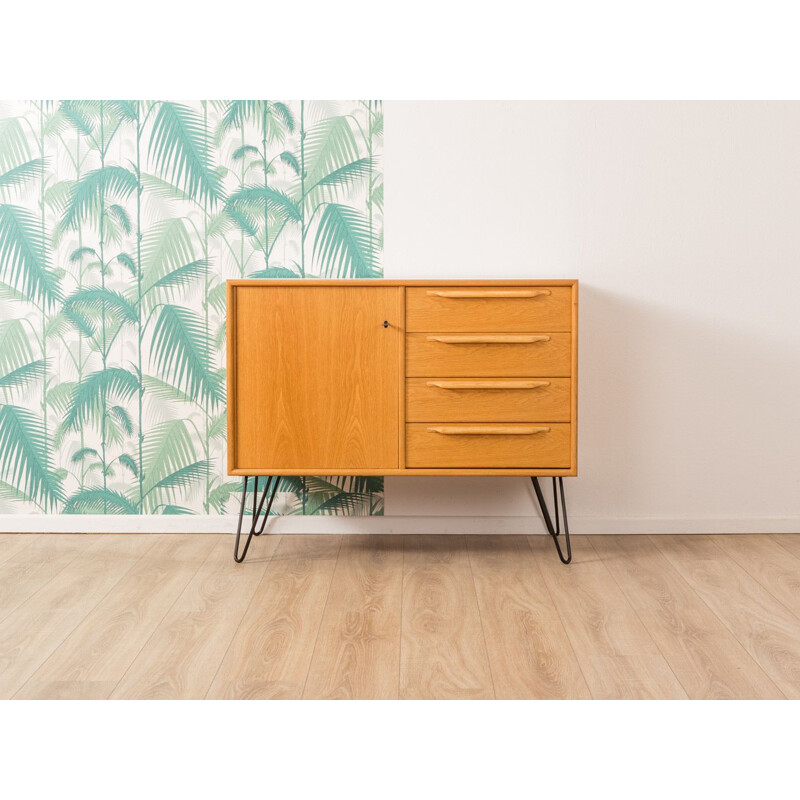 Vintage chest of drawers in oak by Heinrich Riestenpatt 1960s