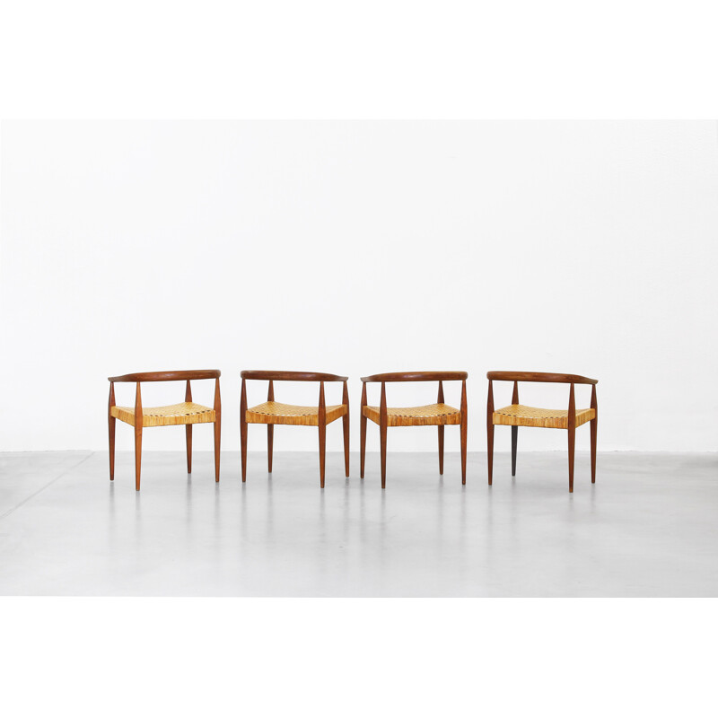 Ensemble de 10 chaises à repas vintage en chêne par Nanna Ditzel pour Kold Savaerk Mod.113, Danemark