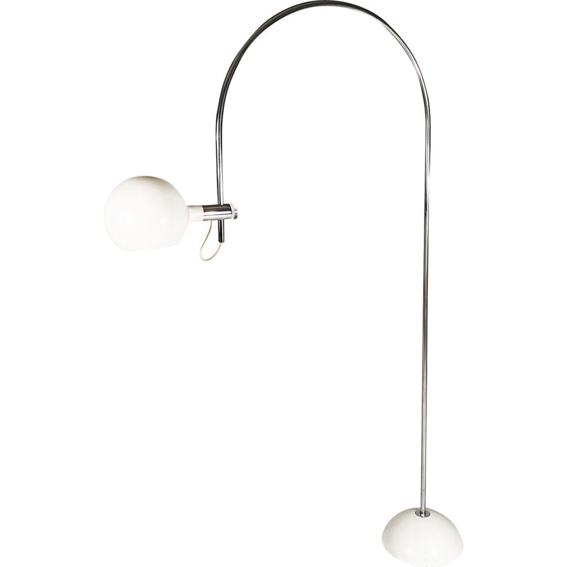 Vintage Arc lamp for Cosack Leuchten in white plexiglass and steel 1960
