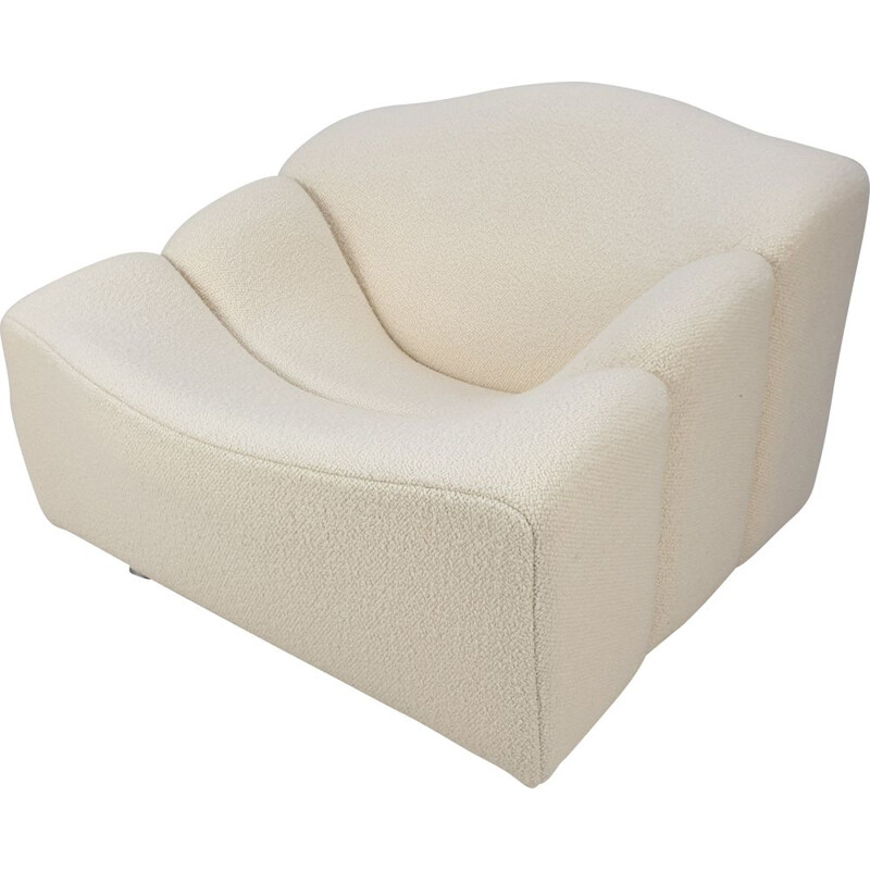 Vintage ABCD armchair by Pierre Paulin for Artifort in white fabric 1960s