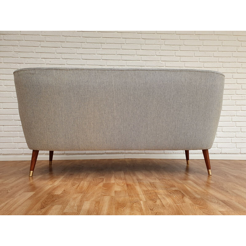 Vintage sofa grey in mahogany Scandinavian 1970s