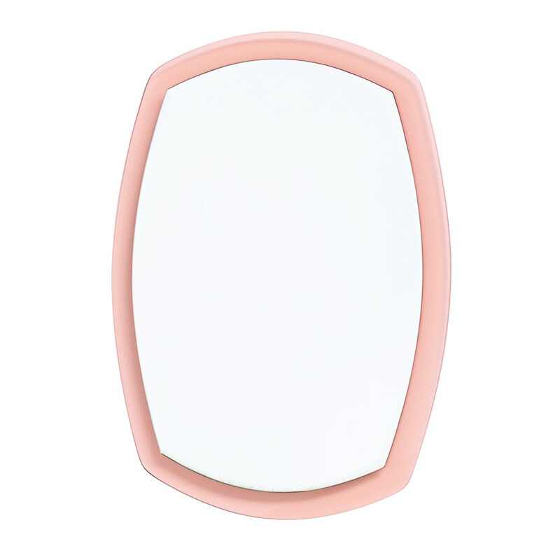 Vintage italian pink wall mirror in glass 1960s