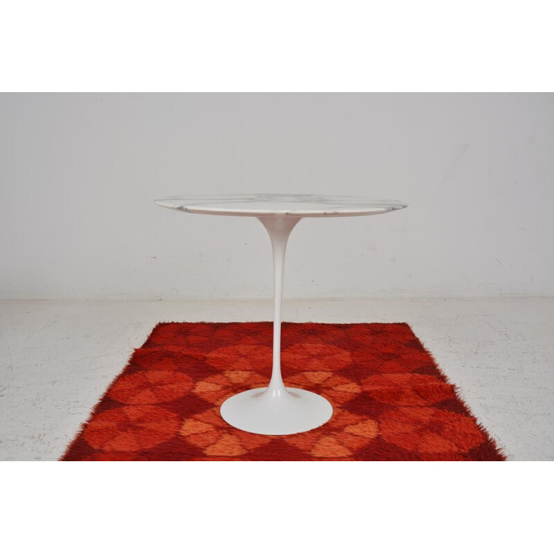 Vintage coffee table for Knoll International in marble and aluminum cast iron