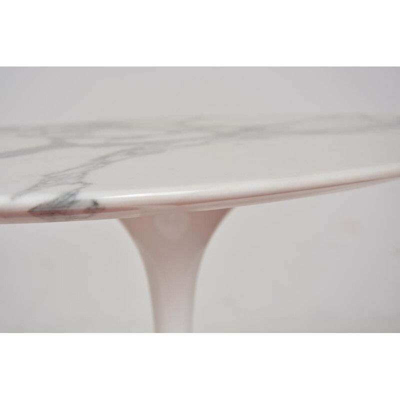 Vintage coffee table for Knoll International in marble and aluminum cast iron