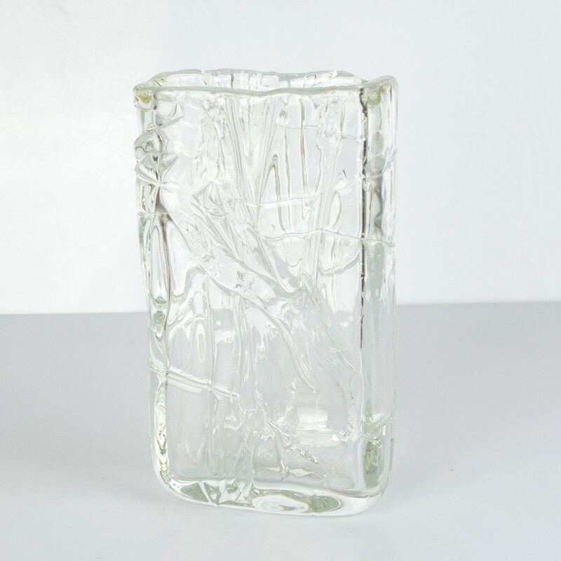 Vintage vase by Ladislav Oliva in glass 1960s