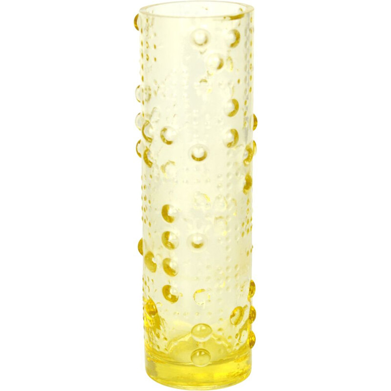 Vintage vase in glass by František Pečený for Heřmanova, Czechoslovakia 1974