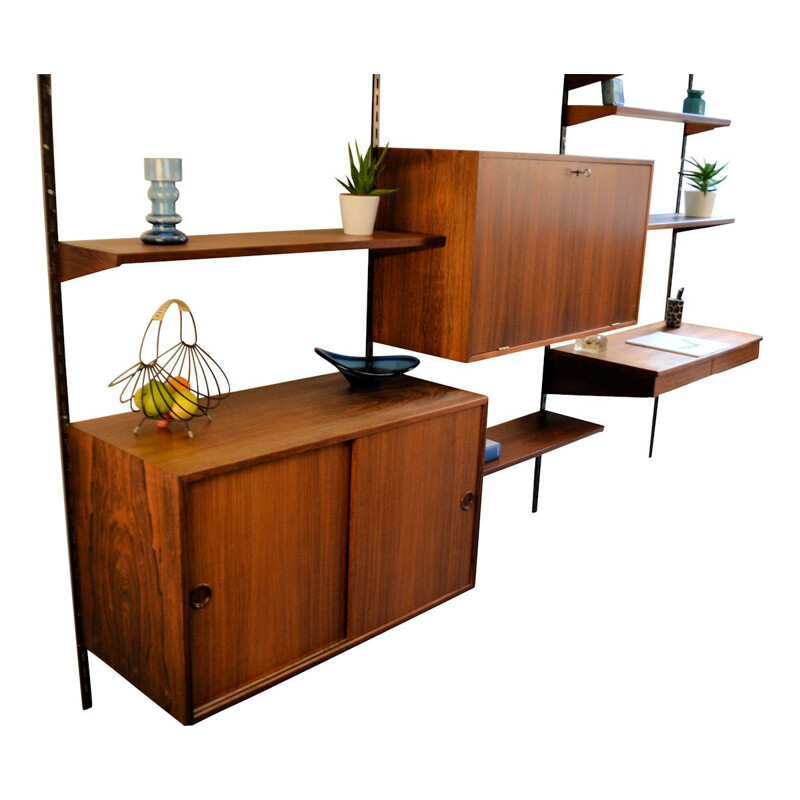 Vintage Kai Kristiansen for Feldballes rosewood wall-unit system 1960s