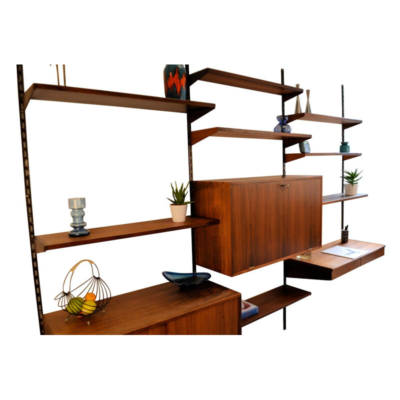 Vintage Kai Kristiansen for Feldballes rosewood wall-unit system 1960s