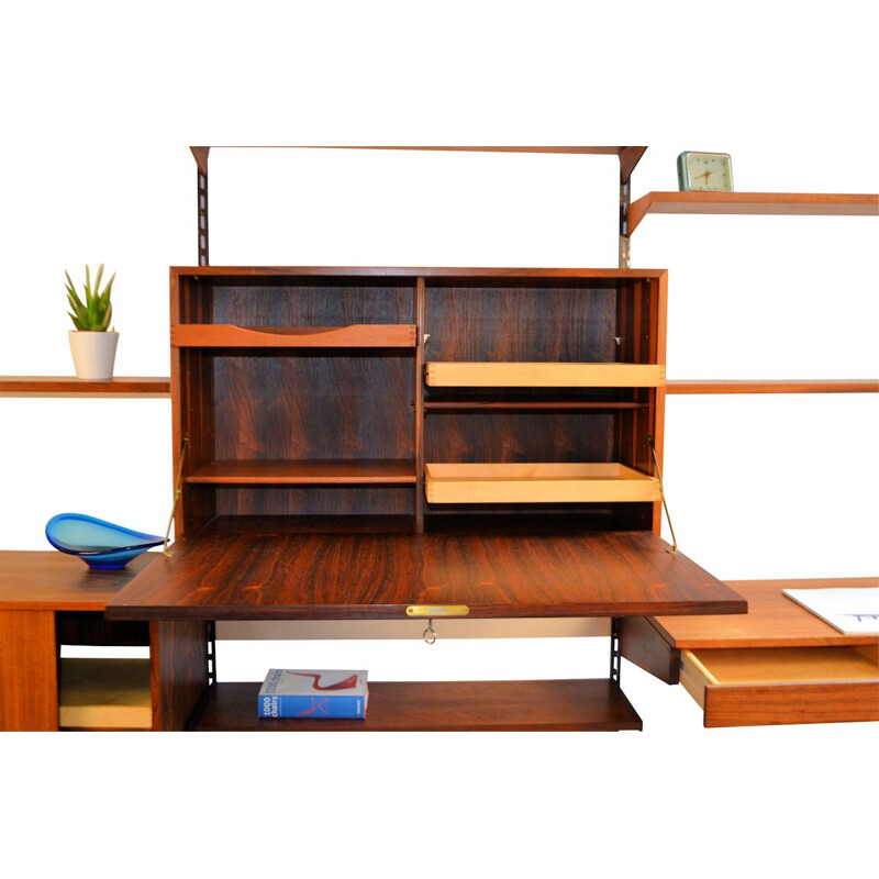 Vintage Kai Kristiansen for Feldballes rosewood wall-unit system 1960s