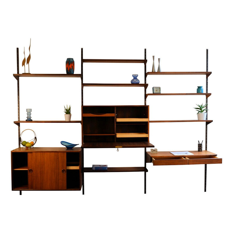 Vintage Kai Kristiansen for Feldballes rosewood wall-unit system 1960s