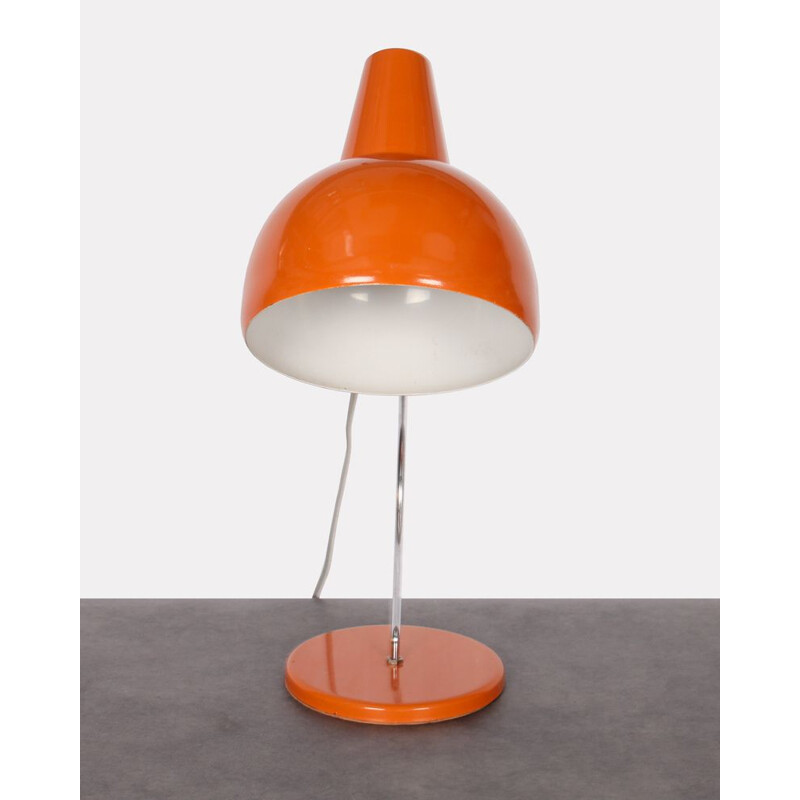 Vintage lamp by Josef Hurka for Lidokov in orange metal 1960