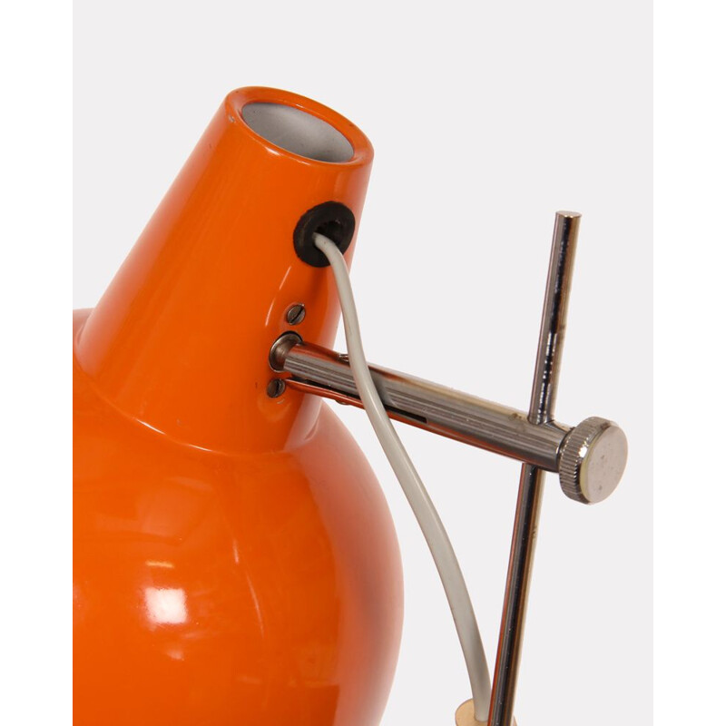 Lampe vintage par Josef Hurka pour Lidokov en métal orange 1960