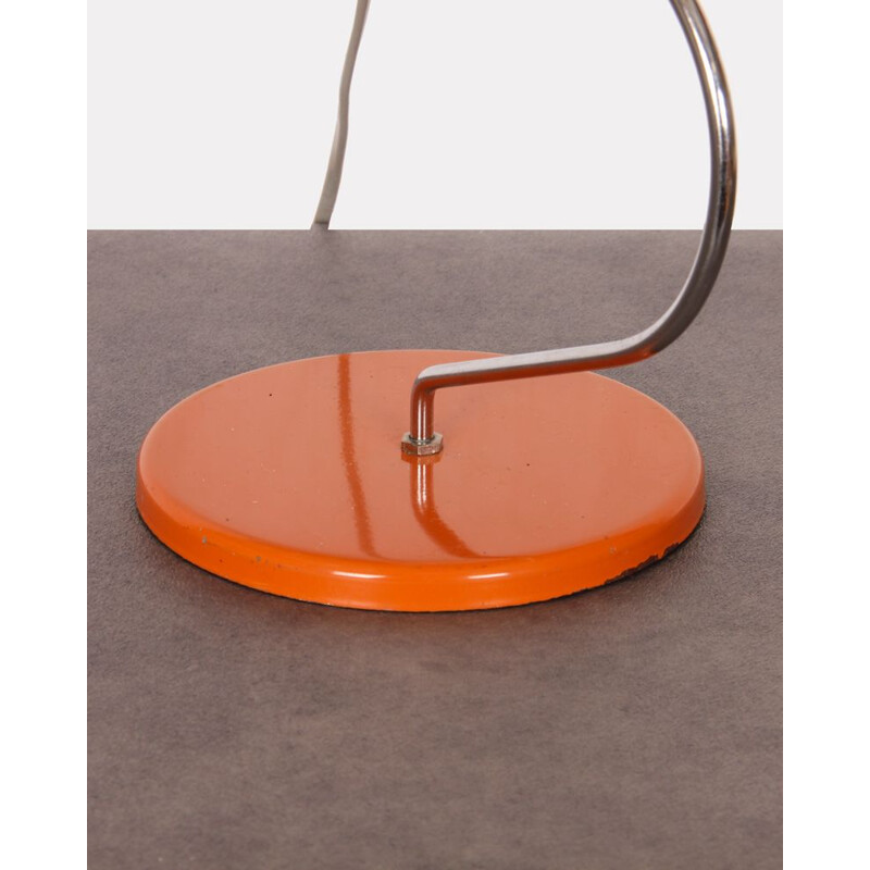 Vintage lamp by Josef Hurka for Lidokov in orange metal 1960