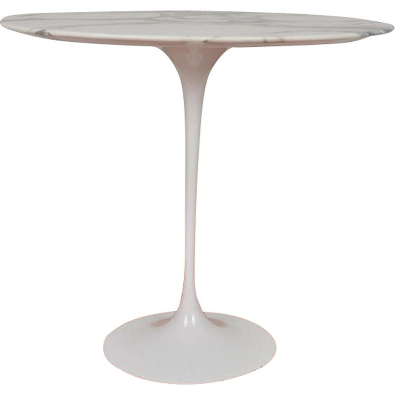 Vintage coffee table for Knoll International in marble and aluminum cast iron