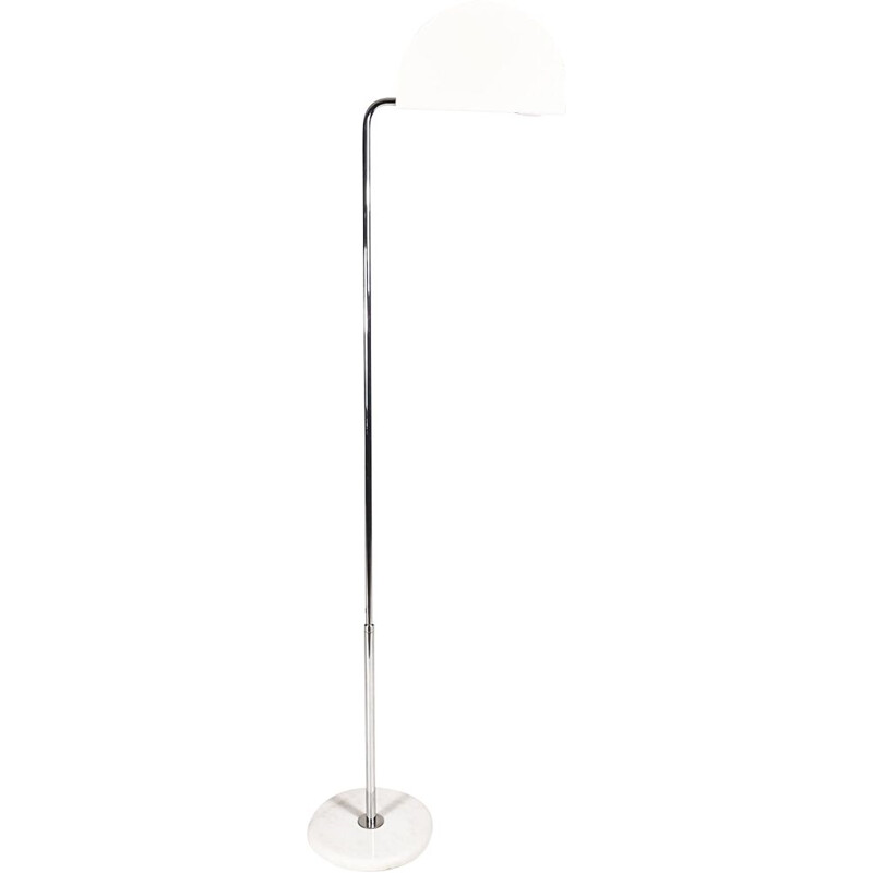 Vintage Mezzaluna floorlamp for Skipper in marble and steel 1970