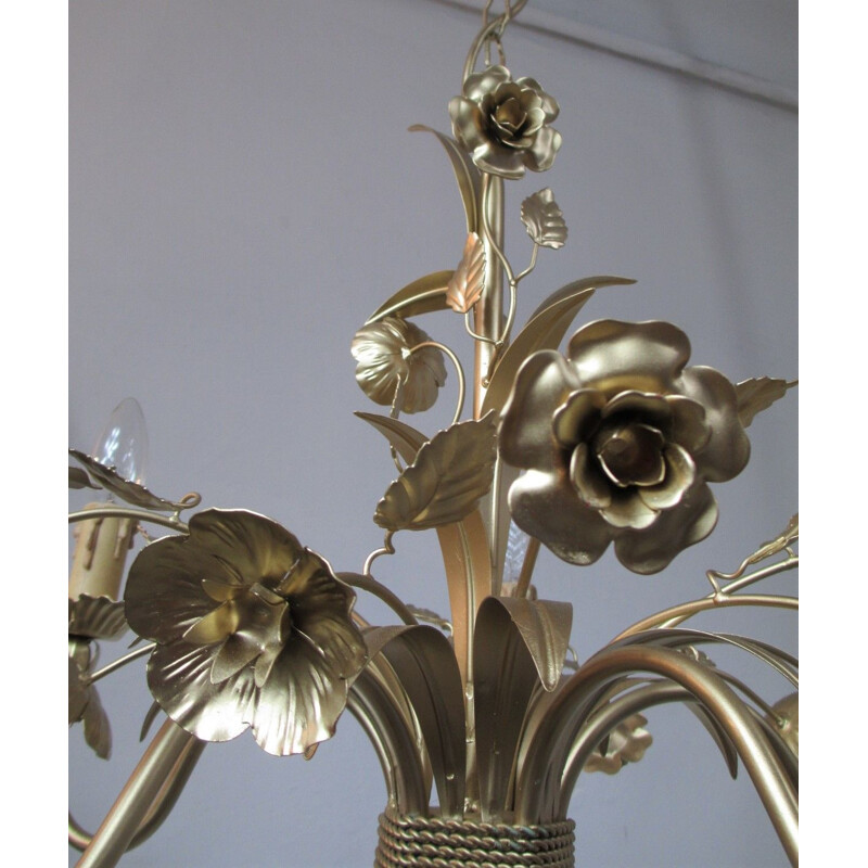 Vintage floral chandelier Honsel, 1960s