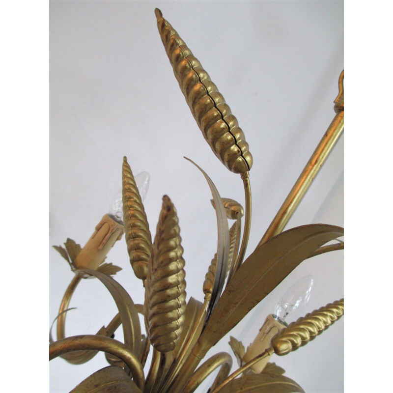 Vintage wheat sheaf chandelier, 1960s