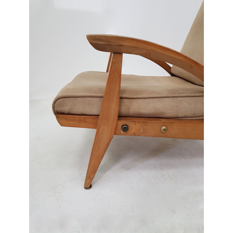 Paire de fauteuils vintage inclinable FS 134 par Guy Besnard pour Free Span