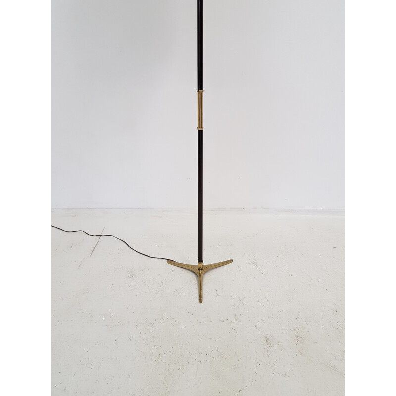 Vintage Riccardo Scarpa floor lamp in bronze and brass