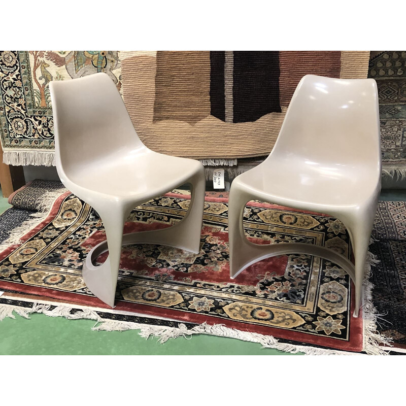 Pair of vintage chairs by Steen Ostergaard for Cado Denmark 60s