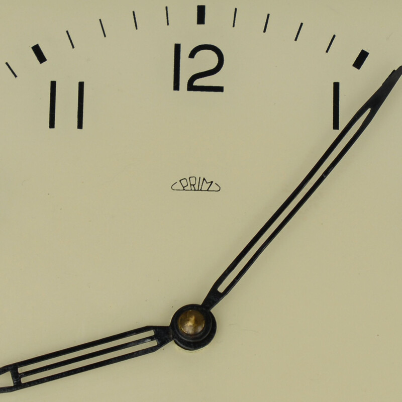 Vintage mechanical wall clock by Prim Czechoslovakia 1930s