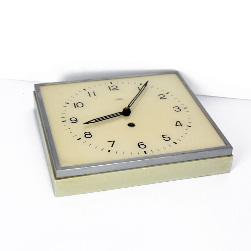 Vintage mechanical wall clock by Prim Czechoslovakia 1930s