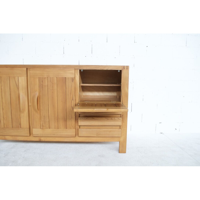 Vintage highboard in solid elm by publisher Regain 70s