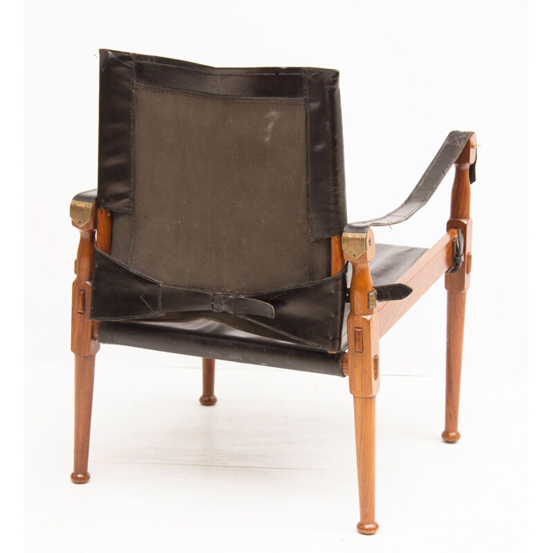 Vintage safari chair by M. Hayat & Brothers 1970s