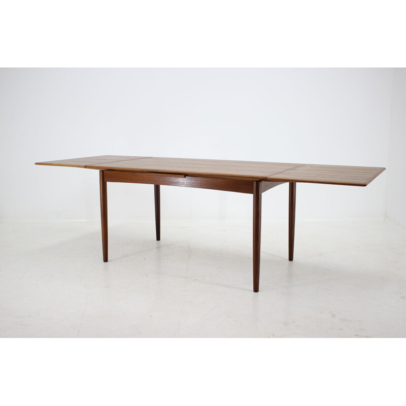 Vintage dining table in teak extendable Denmark 1960s