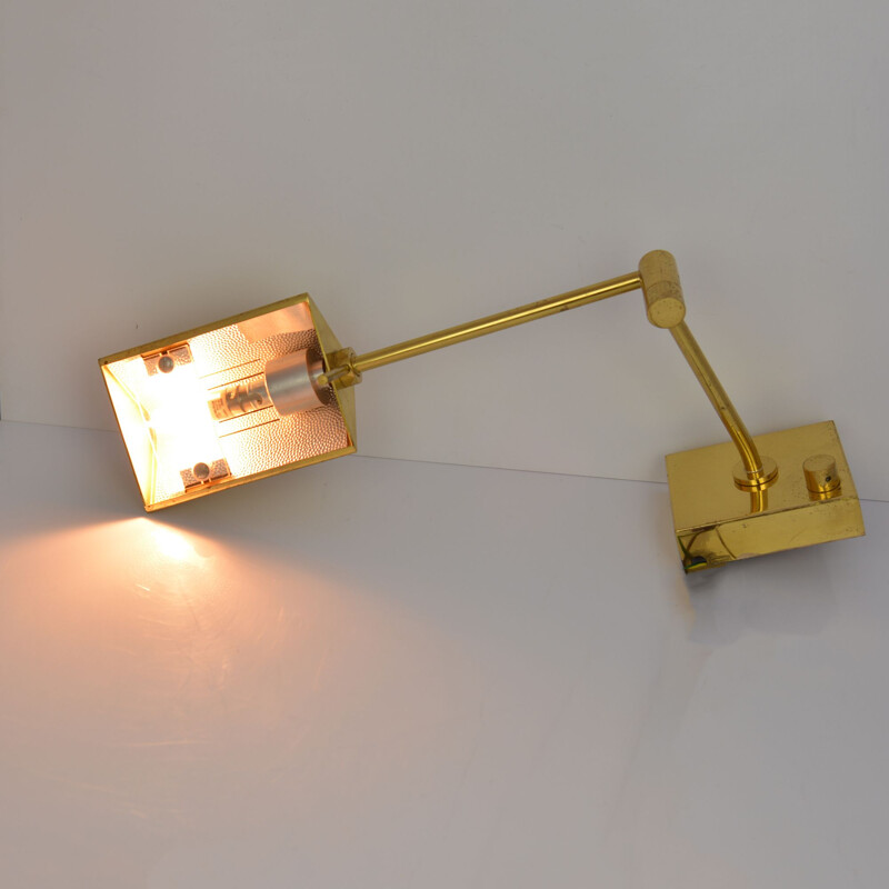 Vintage articulated wall lamp with dimmer GKS Leuchten, Germany 70s