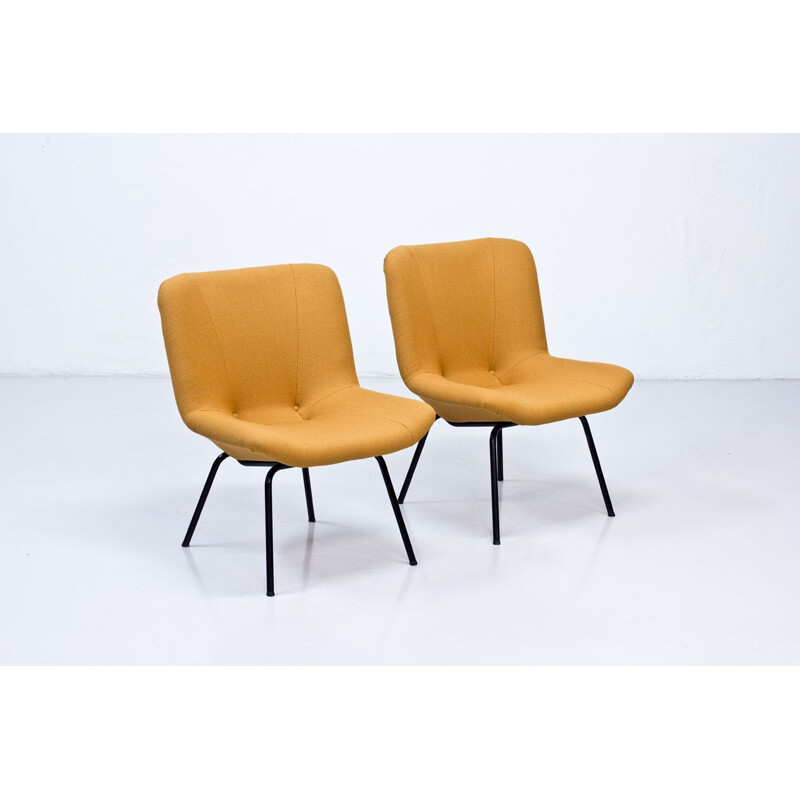 Pair of vintage lehto armchairs by Carl Gustaf Hiort, 1950