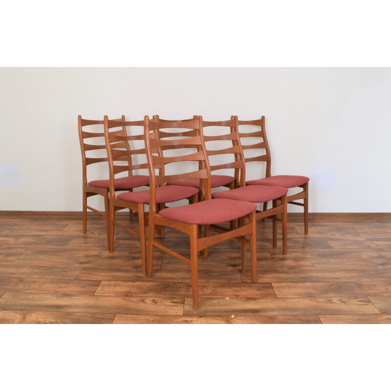 Set of 6 vintage Danish teak dining chairs