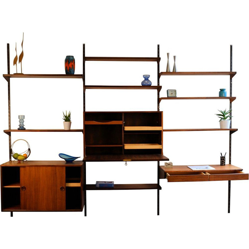 Vintage Kai Kristiansen for Feldballes rosewood wall-unit system 1960s