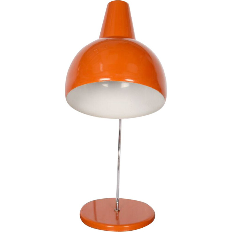 Vintage lamp by Josef Hurka for Lidokov in orange metal 1960