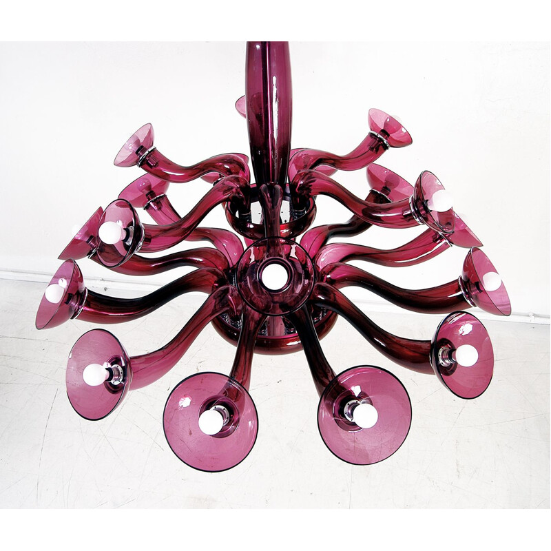 Vintage chandelier Leda by Orni Halloween Ernesto Gismondi for VeArt Artemide Italy 1992