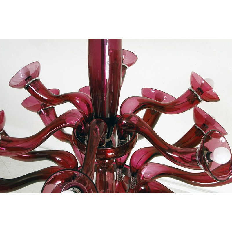 Vintage chandelier Leda by Orni Halloween Ernesto Gismondi for VeArt Artemide Italy 1992