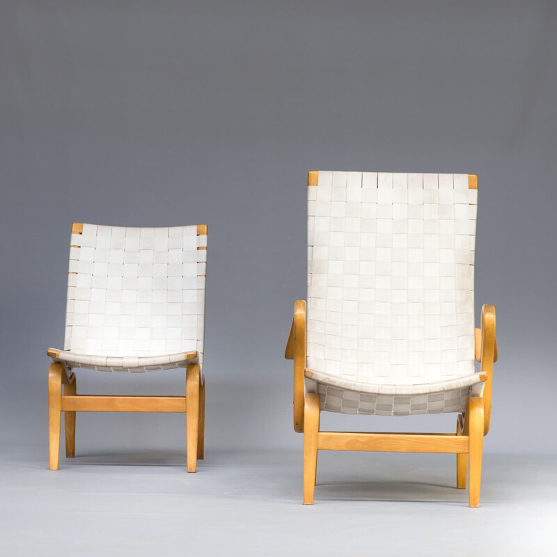 Paire de fauteuils vintage Pernilla par Bruno Mathsson pour Karl Mathsson années 1970