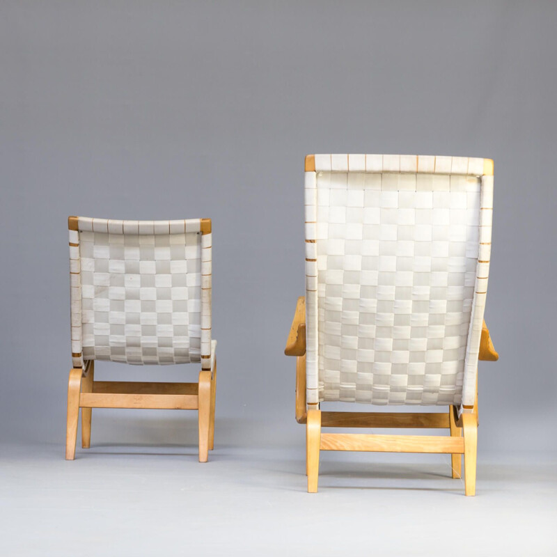 Set of 2 vintage armchairs Pernilla by Bruno Mathsson for Karl Mathsson 1970s