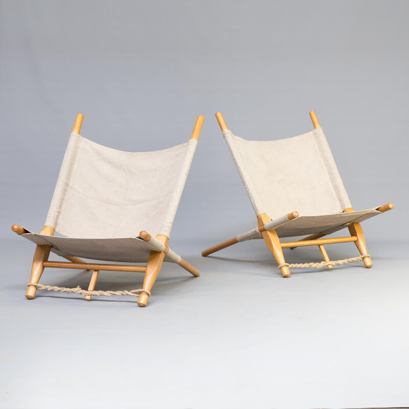 Set of 2 vintage lounge chairs Saw by Ole Gjerløv-Knudsen for Cado 1960s