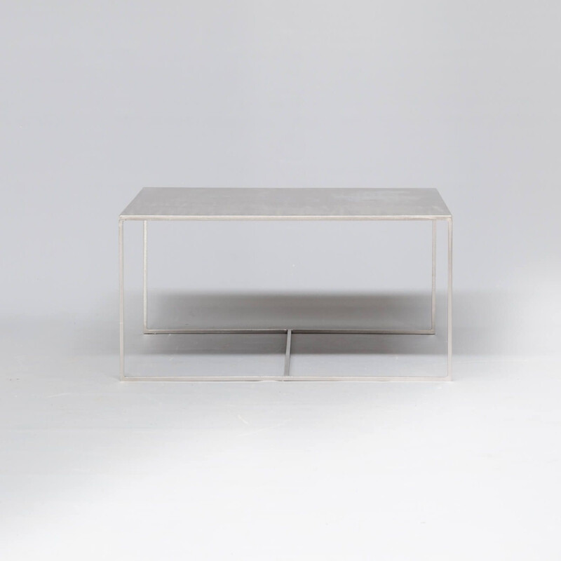 Vintage coffee table in metal Duchamp by Rodolfo Dordoni for Minotti