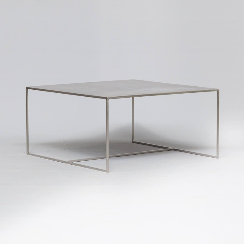 Vintage coffee table in metal Duchamp by Rodolfo Dordoni for Minotti