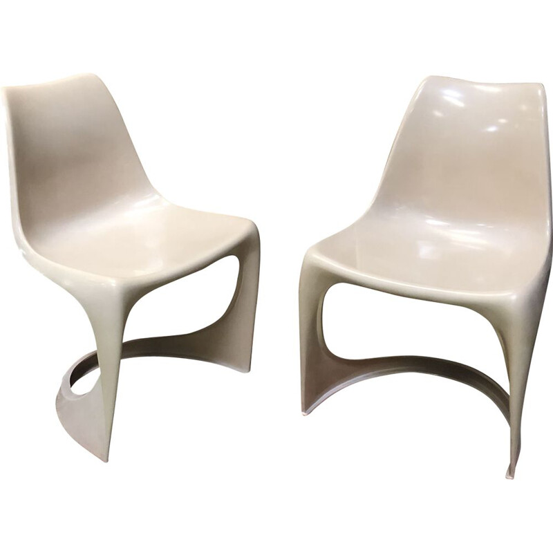 Pair of vintage chairs by Steen Ostergaard for Cado Denmark 60s