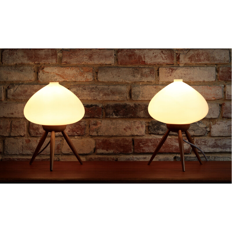 Set of 2 vintage table lamps by ULUV, Space Age