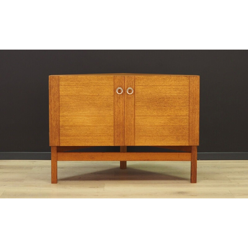 Vintage corner cabinet in teak