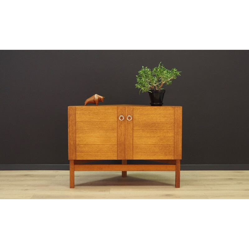 Vintage corner cabinet in teak