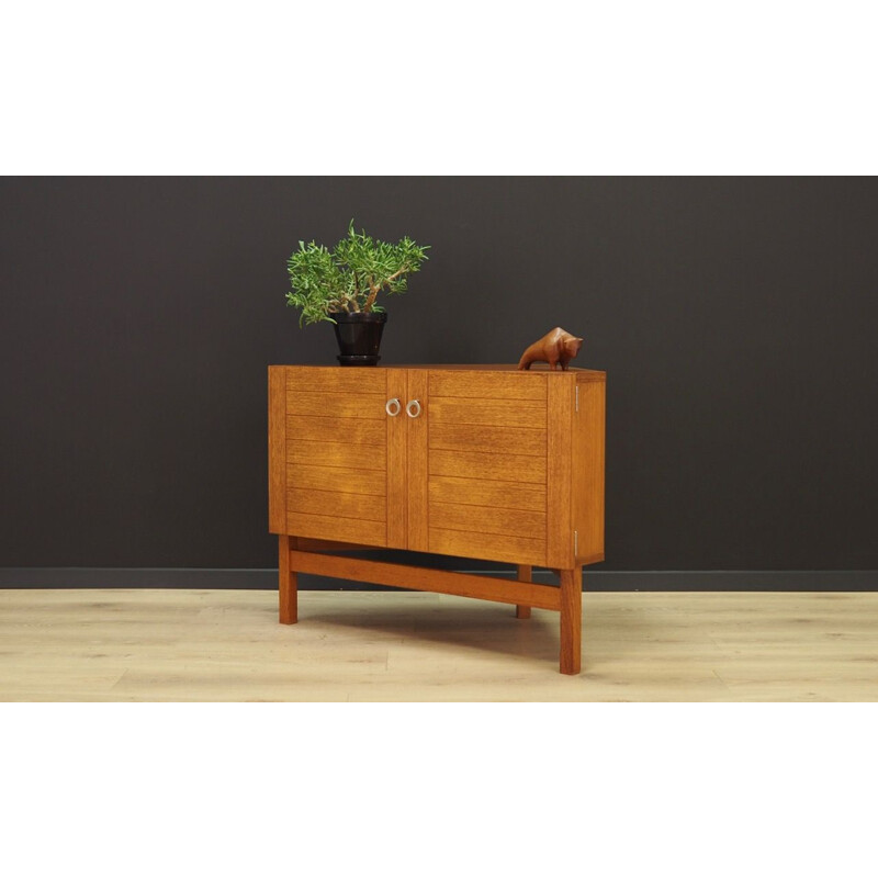 Vintage corner cabinet in teak